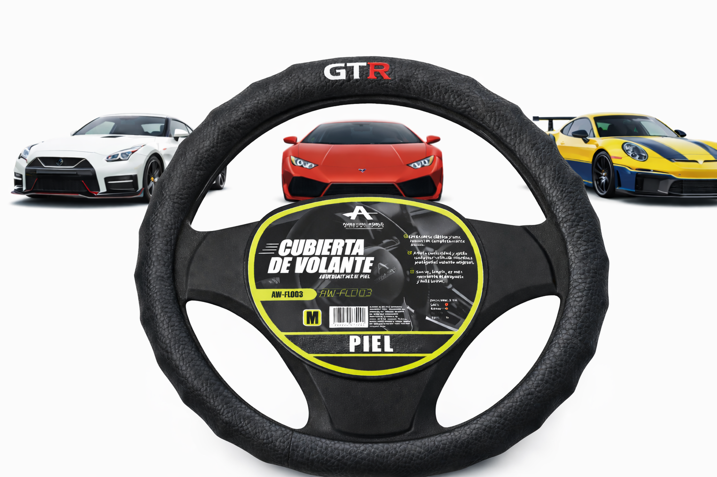 Funda cubre Volante de piel Deportiva Universal GTR