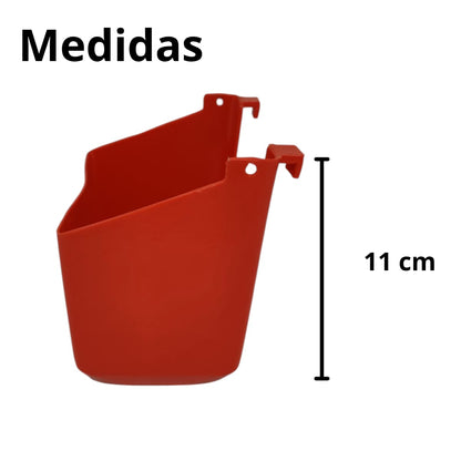10 Comederos Cuadrados Rojos Tapa Amarilla y 10 Bebedero Jaula 600 Gallos