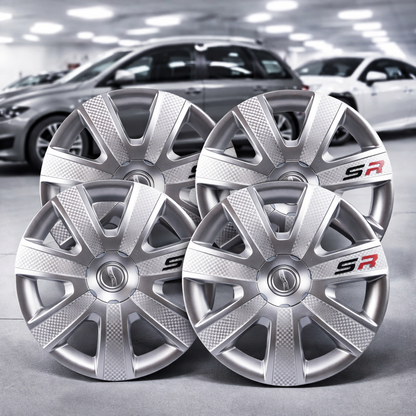 4 Tapones Polveras Llanta Rin 15 Owc Optimus Gris Sr