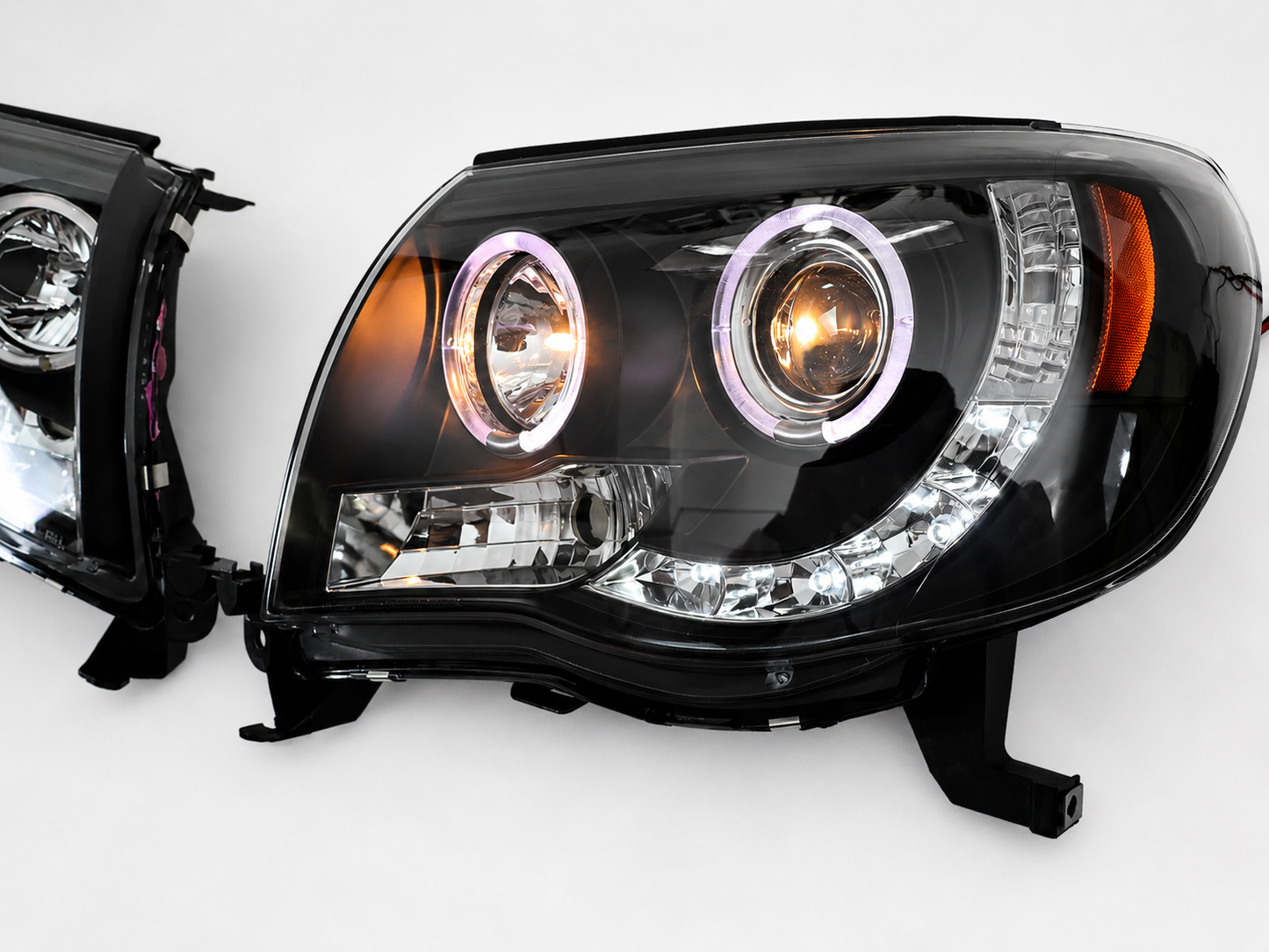 Faros Tacoma 05-11 Led Lupa Halo Ojo Angel Par
