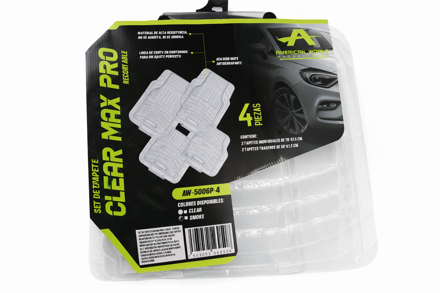 Tapete Clear Max Pro Alfombra Para Auto Camioneta