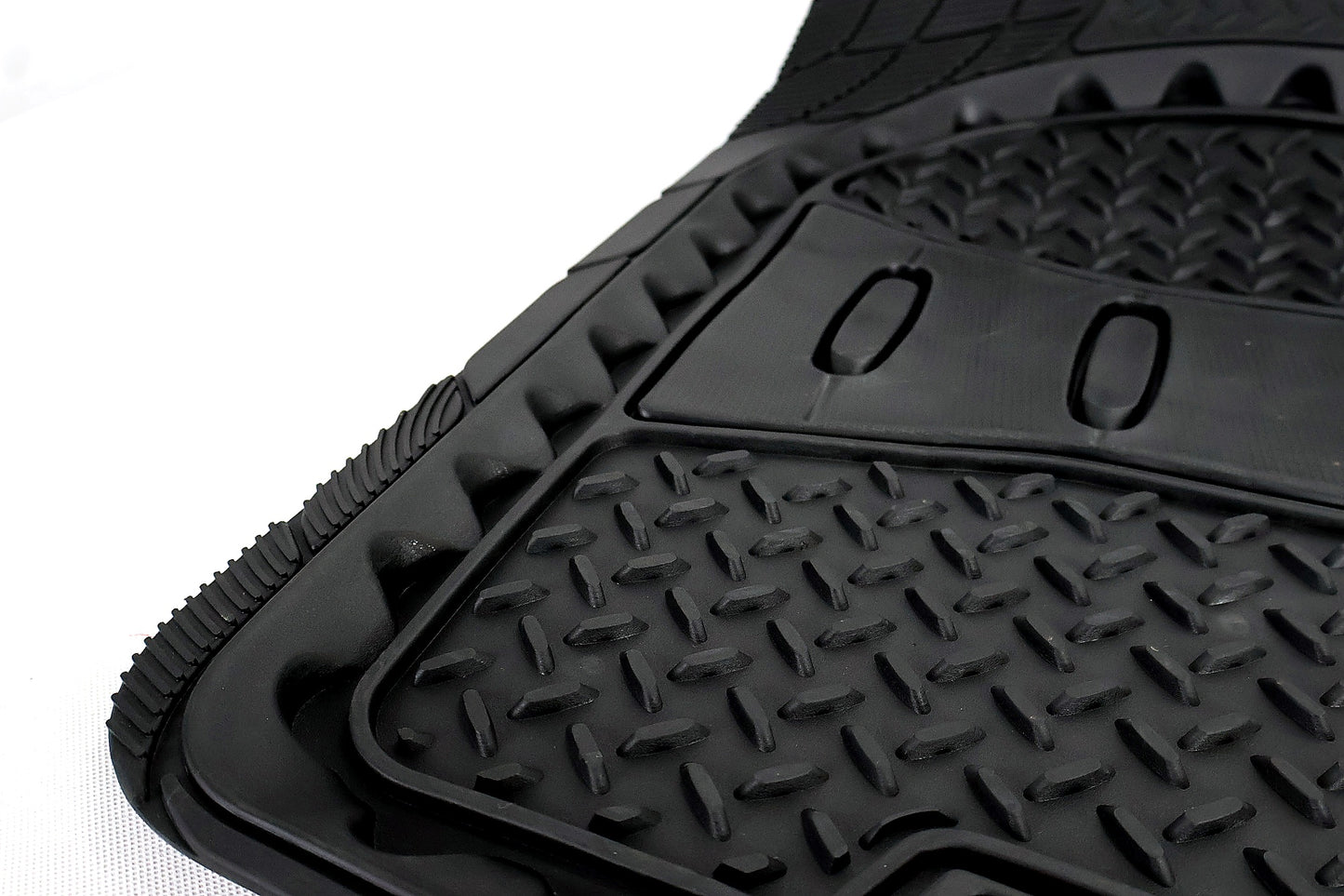 Tapete Caiman 4pz Negro Uso Rudo Tipo Charola Universal