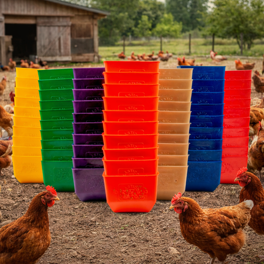 10 Bebederos Comederos Cuadrados Para Gallo Perico Loro Aves