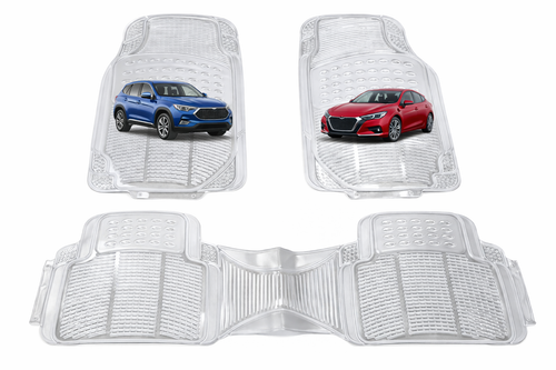Tapete Proteck Trans Auto Camioneta Hule- Plástico Universal 3pz