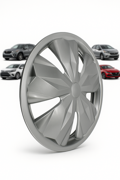 4 Tapones Polveras Rin 15 Deportivos Universal Carro Gris