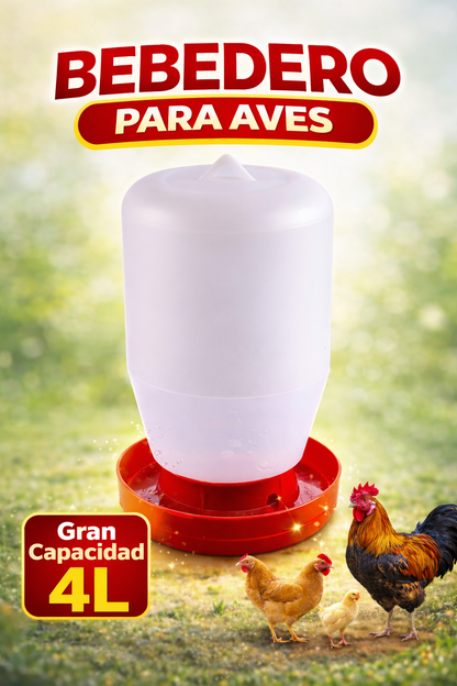 5 Bebederos Colgantes De 4 Litros Gallos Aves Pollos Colibri