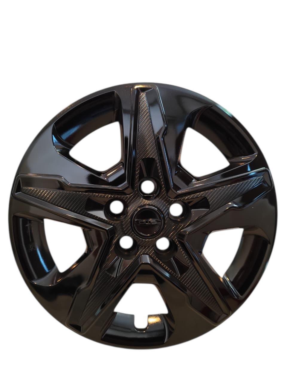 4 Tapones Polvera Deportivo Rin 15 Negro Chevrolet