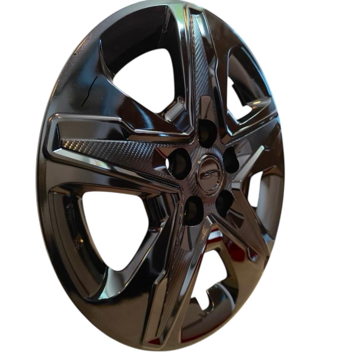 4 Tapones Polvera Deportivo Rin 15 Negro Chevrolet