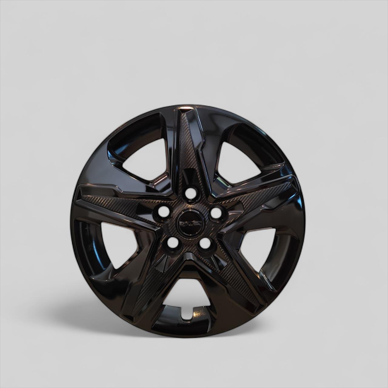 4 Tapones Polvera Deportivo Rin 15 Negro Chevrolet
