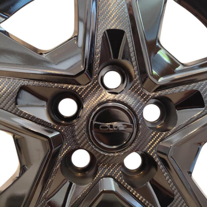 4 Tapones Polvera Deportivo Rin 15 Negro Chevrolet